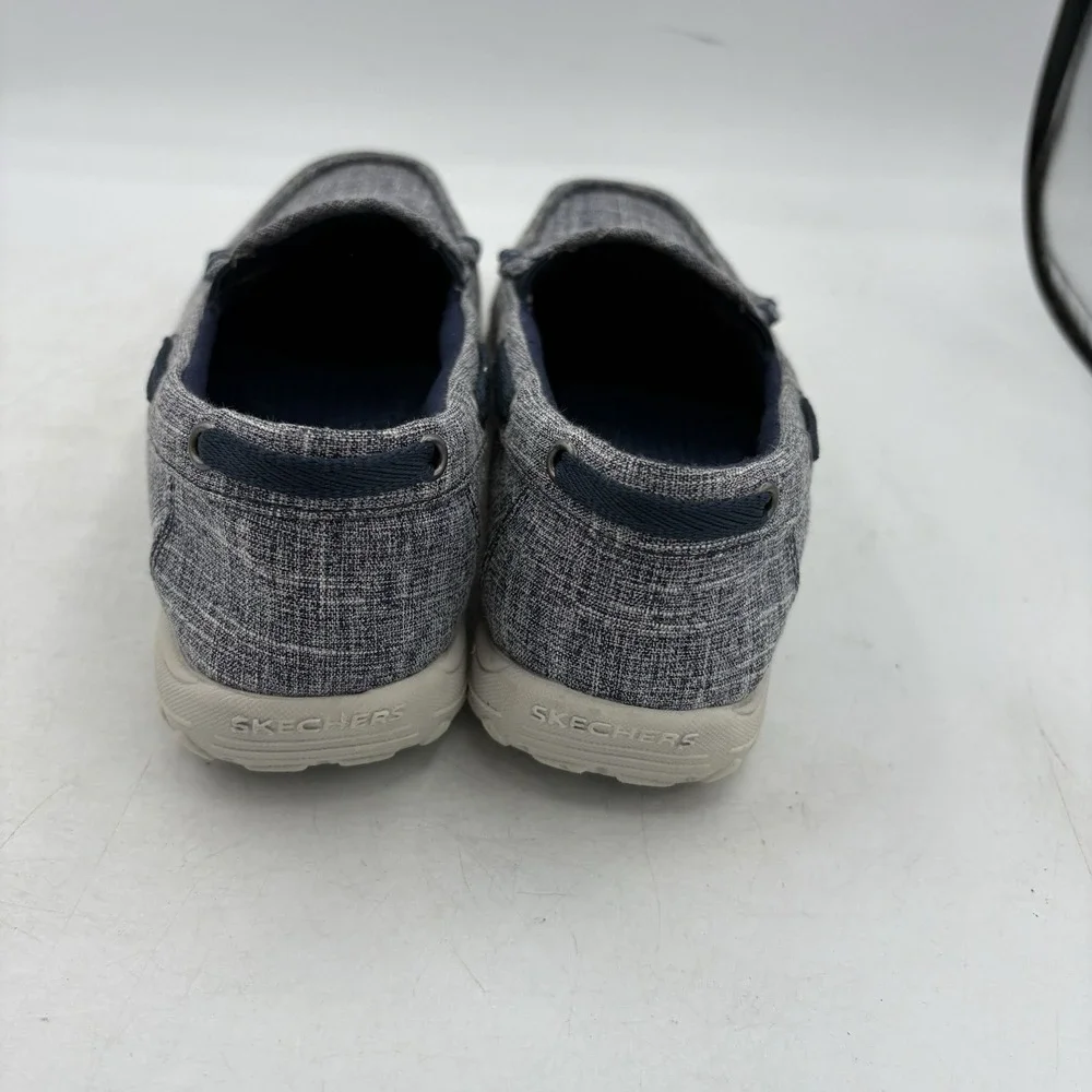 Skechers Boat Shoes Womens Size 6 Reggae Fest Goodnight Navy Blue Gray Slip‎ On